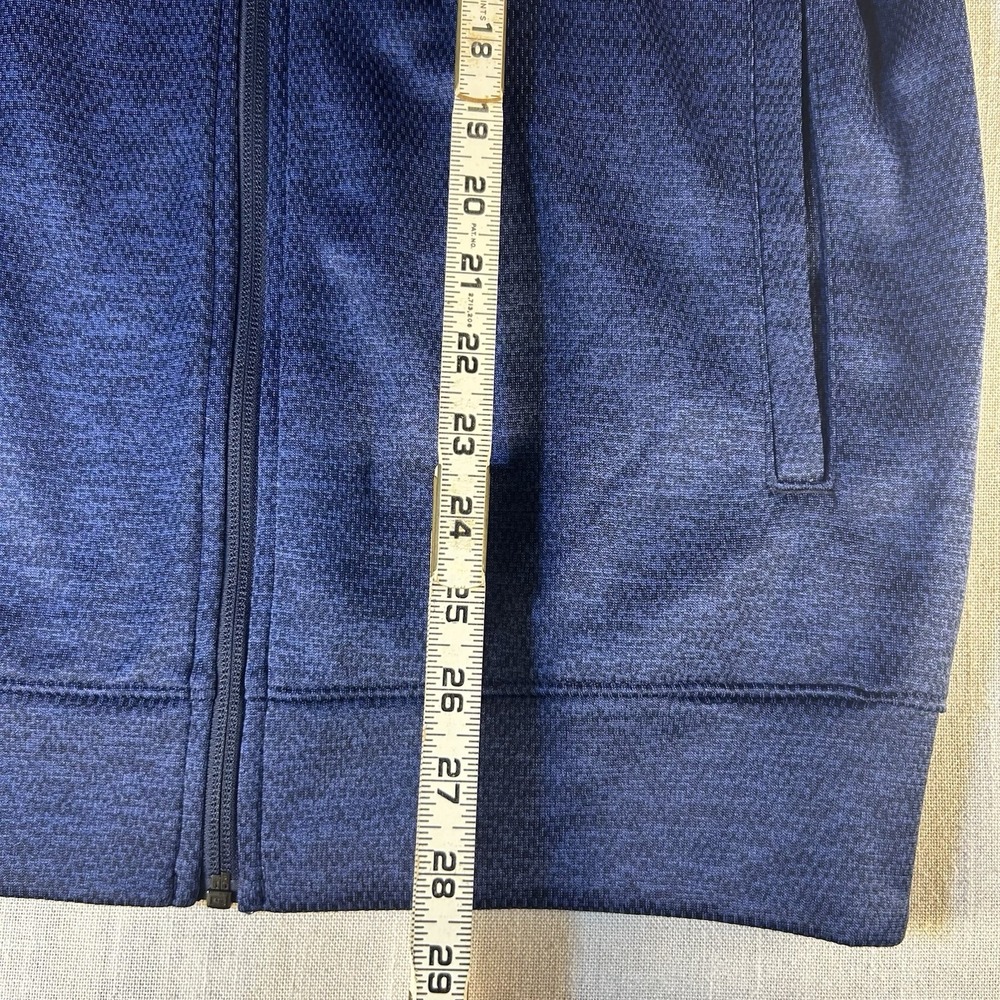 ADIDAS Size M Men's Blue Front Pocket Sweatshirt FullZip WarmUp Athletic Climawa - Picture 4 of 7